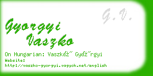 gyorgyi vaszko business card